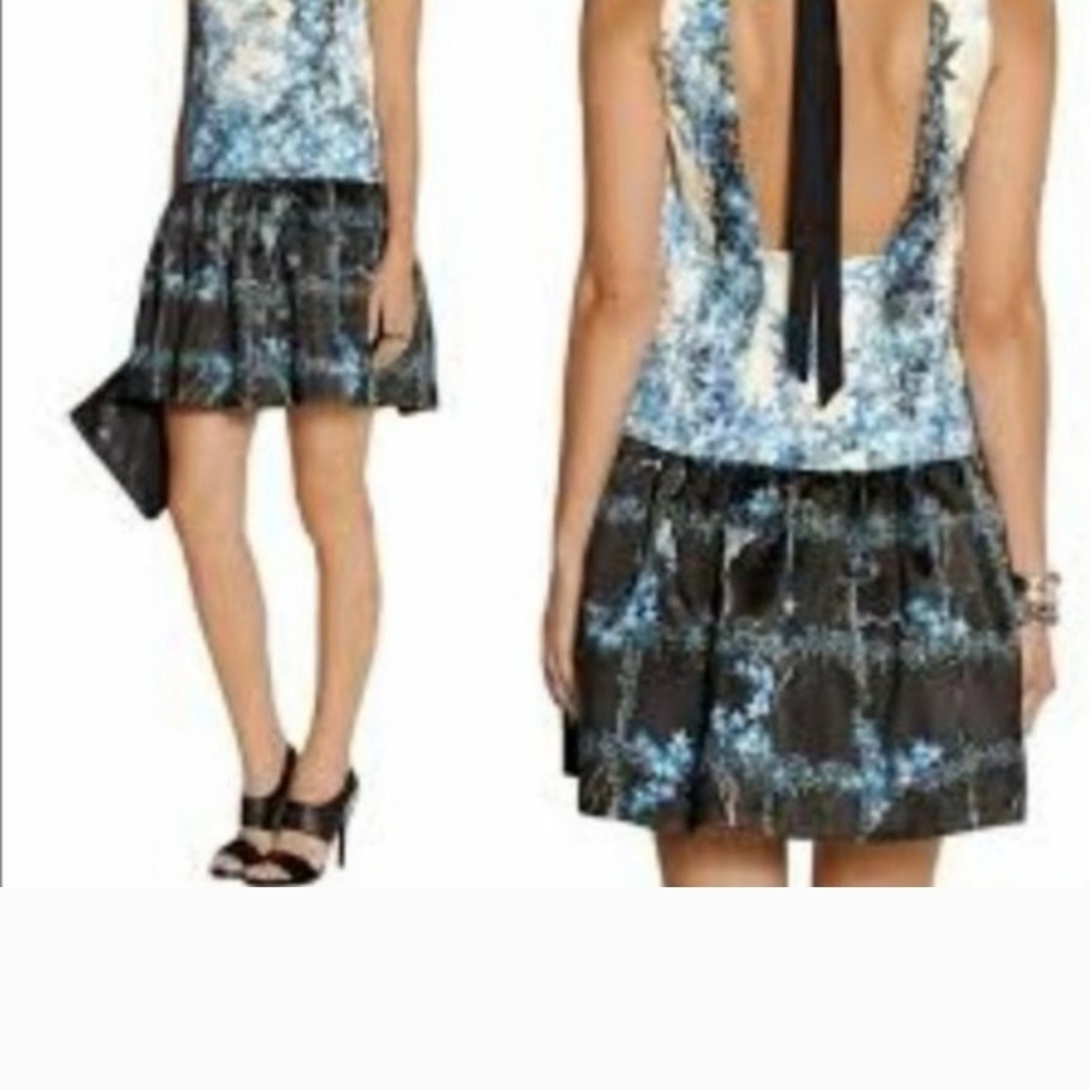 Stylish Blue and Black Sleeveless Dress- size 2